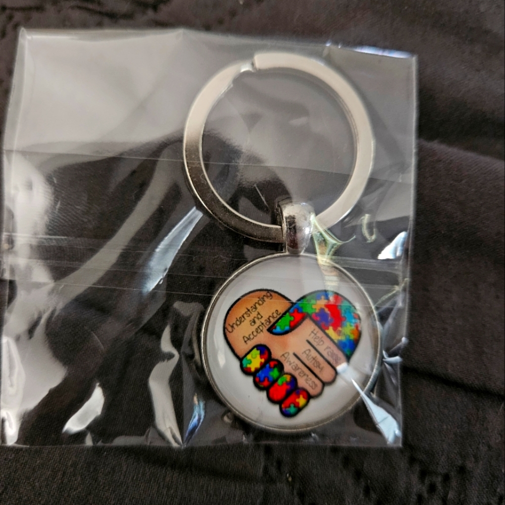 Colorful Autism Awareness Keychain